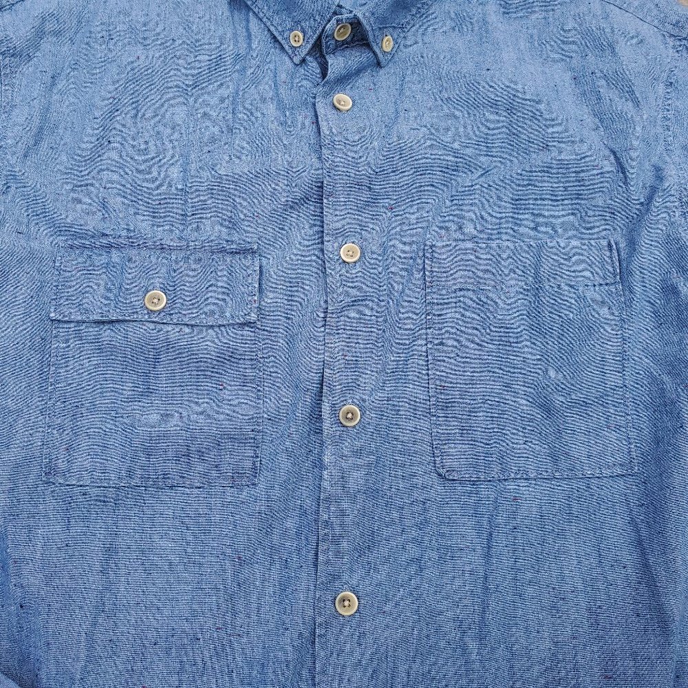 NWT Barbour Int'l Taylor Denim Color Fleck Shirt S - Picture 4 of 6